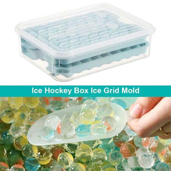 Sphere Ice Cube Tray with Lid and Bin Freezer Ice Cubes