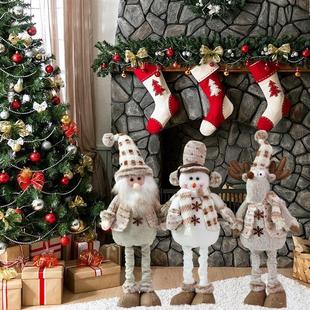 Santa Window Snowman Christmas Decor Figure Stretchable
