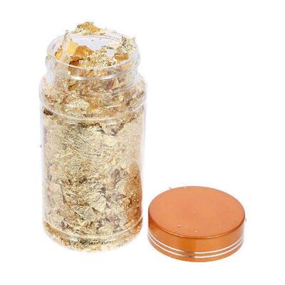 3Pcs Mini Bottle Gold Silver Foil Paper Nail Art Decoration