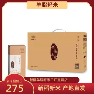 10斤 2023新米羊脂籽米新疆大米胚芽米有机种植软香粳米真空礼盒装