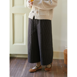 Seams Sense|冬季简约百搭3M新雪丽绗棉宽松显瘦气球八分裤17190