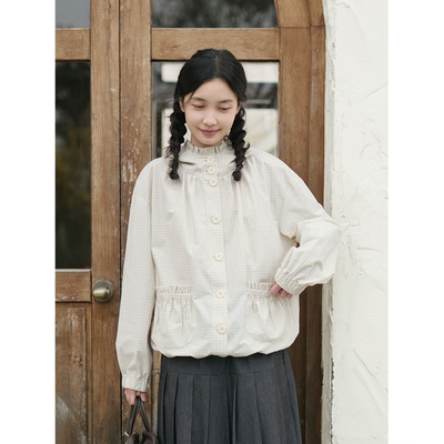 SeamsSense荷叶边领连帽外套