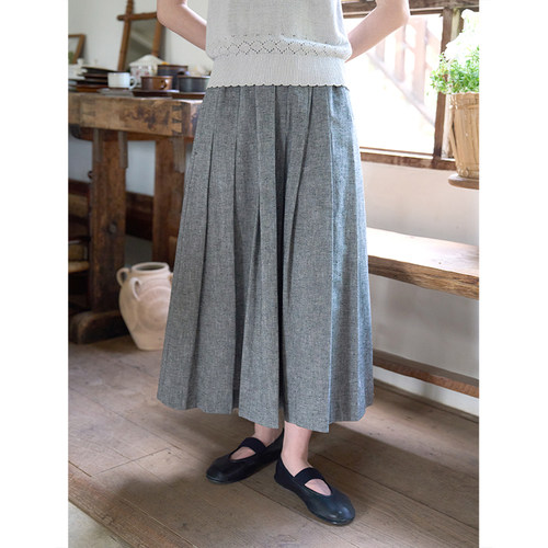 SeamsSense灰色杂点百褶半裙