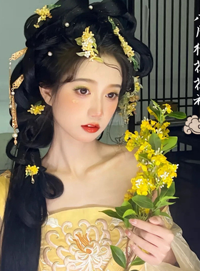 十二花神仿真花假花汉服摄影拍照走秀道具桃花桂花杏牡丹山茶仙女