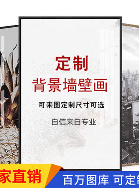来图定制油画布宣绒布壁画