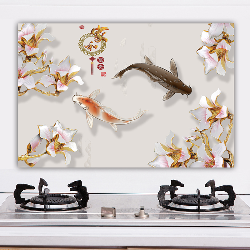 防油贴纸厨房墙纸贴画耐高温加厚墙贴壁纸瓷砖贴防水贴膜自粘g26