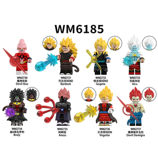 适用乐高拉积木人仔七龙珠魔神布欧布罗利巴达克米拼装 玩具WM6185