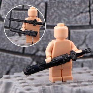 FD配件兼容乐高国产积木人仔青龙偃月刀方天画戟三国古代士兵武器