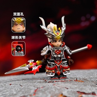 适用乐高积木人仔炽焰银甲韩信耀金槊银盔甲第三方DIY拼装玩具