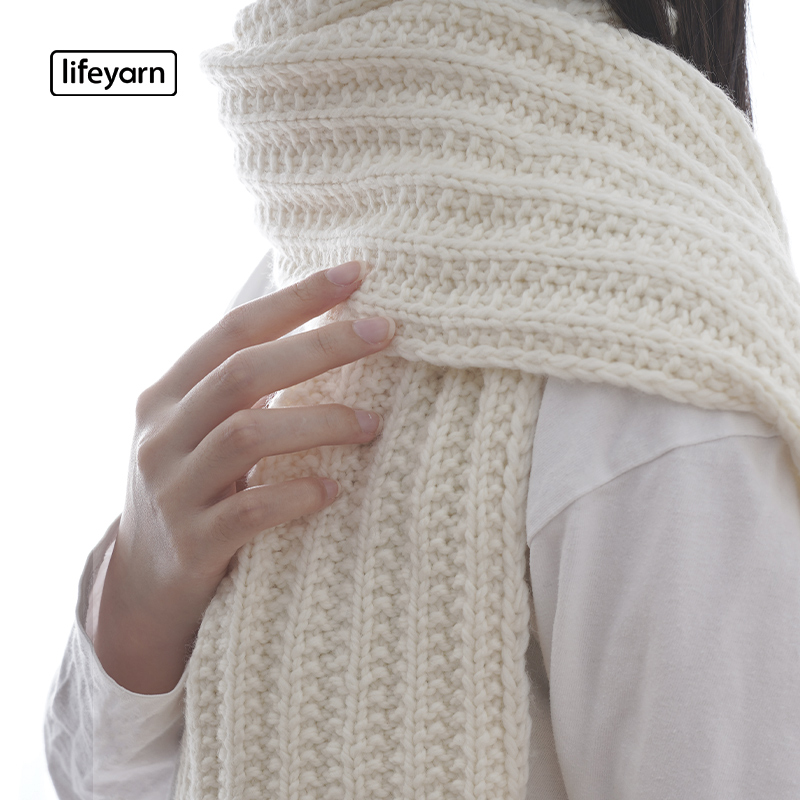 lifeyarn秋冬粗羊毛织围巾材料包