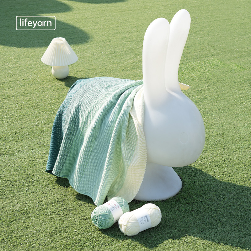 lifeyarn春季棉线毯子材料包