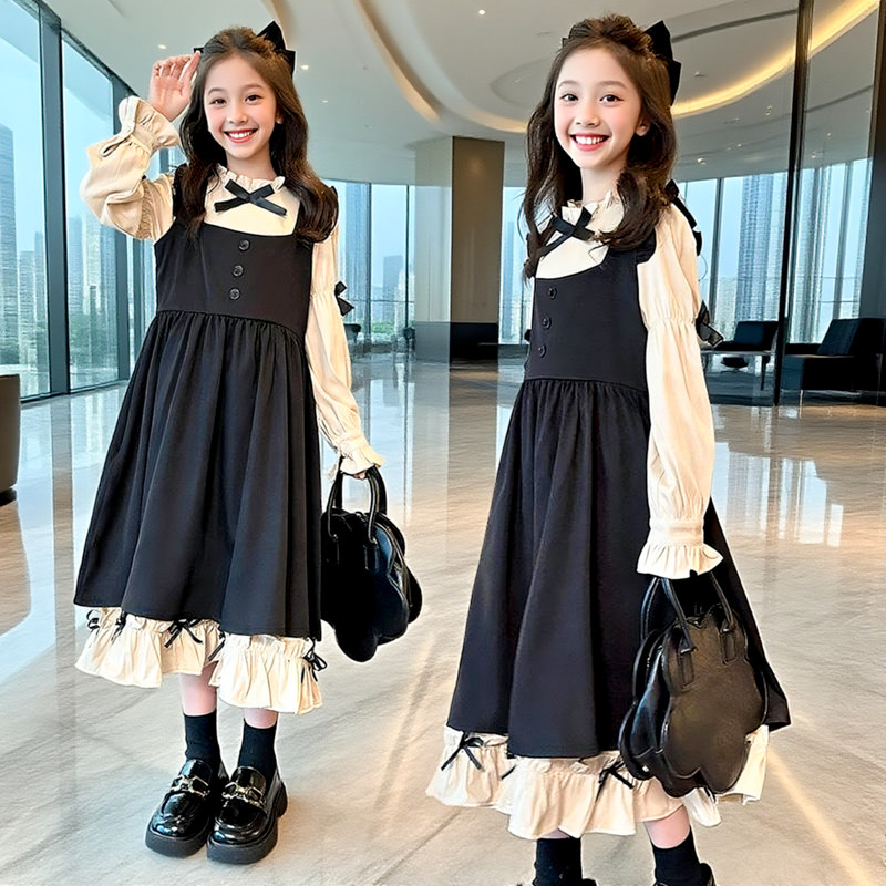 女童洛丽塔公主裙秋装2025新款儿童裙子套装女大童早秋生日连衣裙