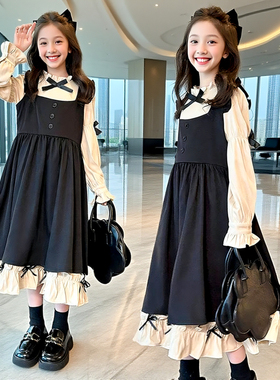 女童洛丽塔公主裙秋冬2025新款儿童裙子套装女大童早秋生日连衣裙