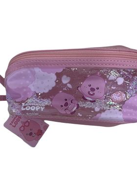 MINISO名创优品赞萌露比系列流沙斜口化妆包分色紫色女生学生可爱