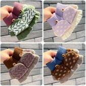 儿童手套秋冬季 复古风加厚保暖防寒男女童学生写字露半指翻盖两用