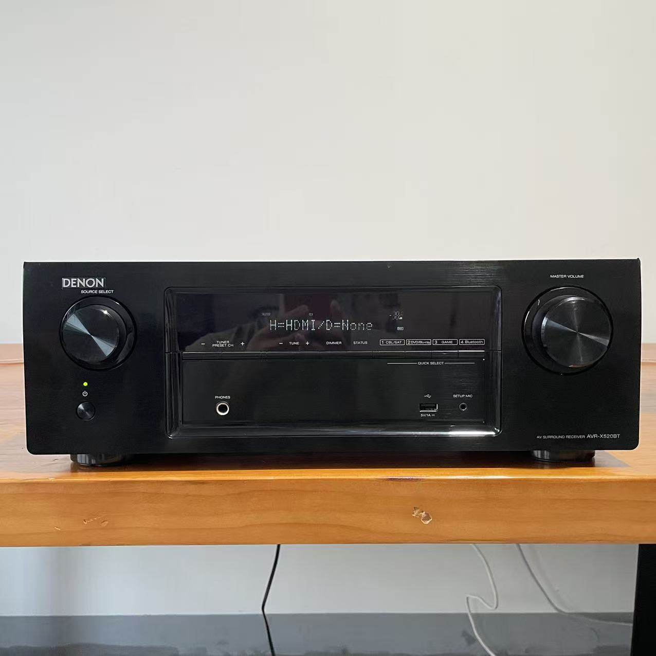 二手天龙AVR-X520BT功放机带蓝牙U盘高清5.2声道带遥控器原装进口