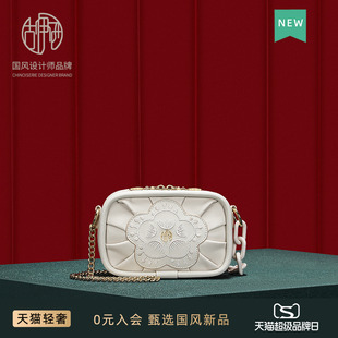 古伊西女包牛皮单肩包轻奢小方包送女友生日送老婆礼物包包斜挎包