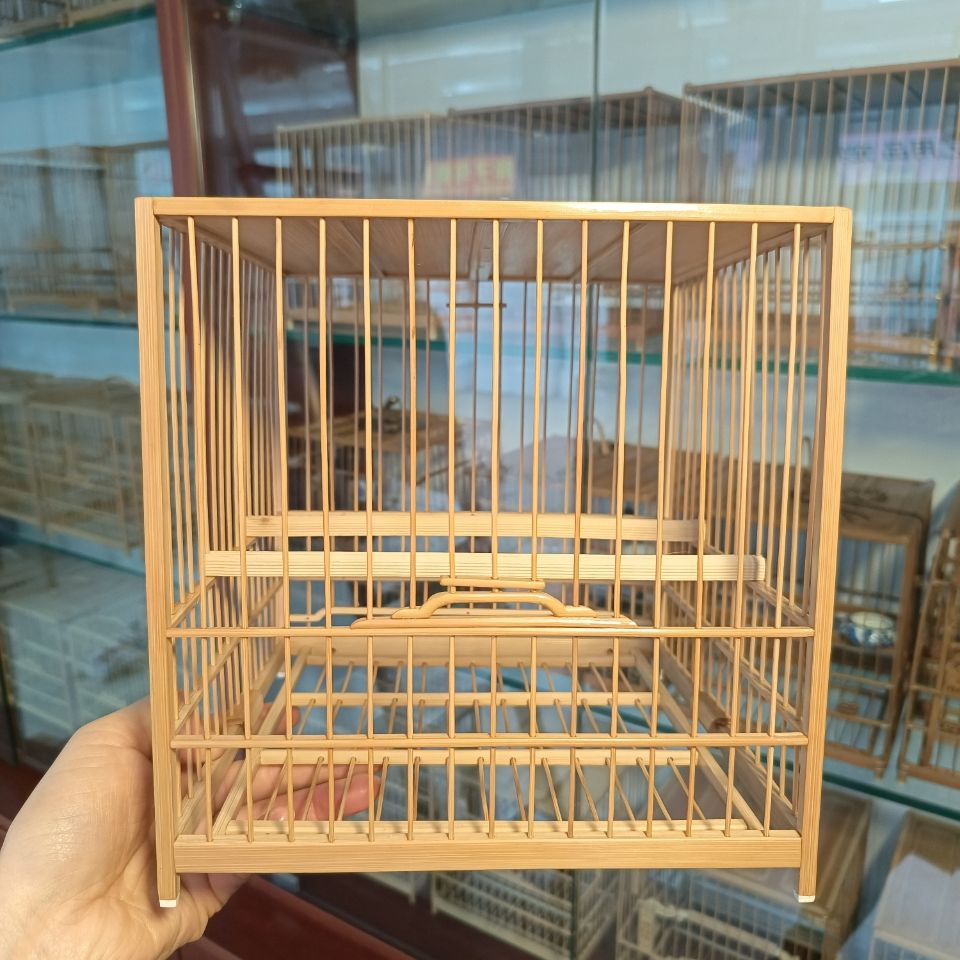 绣眼鸟笼抛光留青板榫卯
