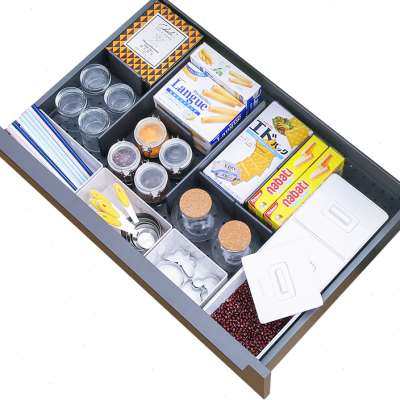 酷太厨房抽屉碗碟架家用餐具碗盘收纳置物架沥水碗柜分隔式放碗架