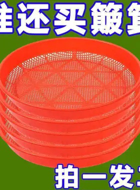 有孔塑料米筛胶匾晾晒圆形簸箕筛