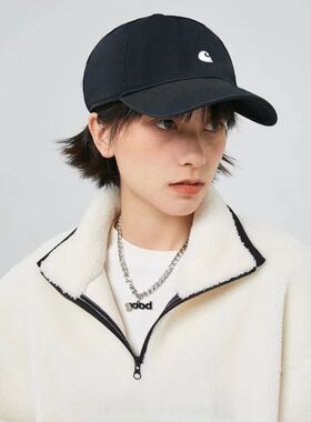 正品carhartt wip卡哈特帽子鸭舌帽男女大头围美式软顶遮阳棒球帽