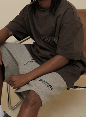 正品essentials短裤子男女fog复线植绒五分裤夏季休闲运动新款潮