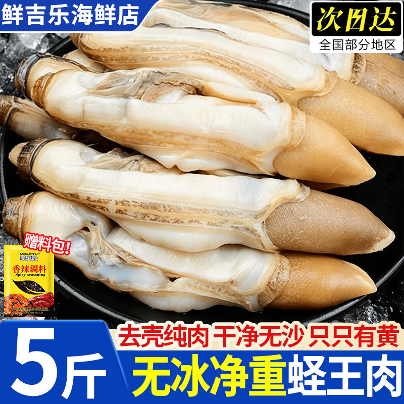 新鲜冷冻大个带黄蛏王肉去壳
