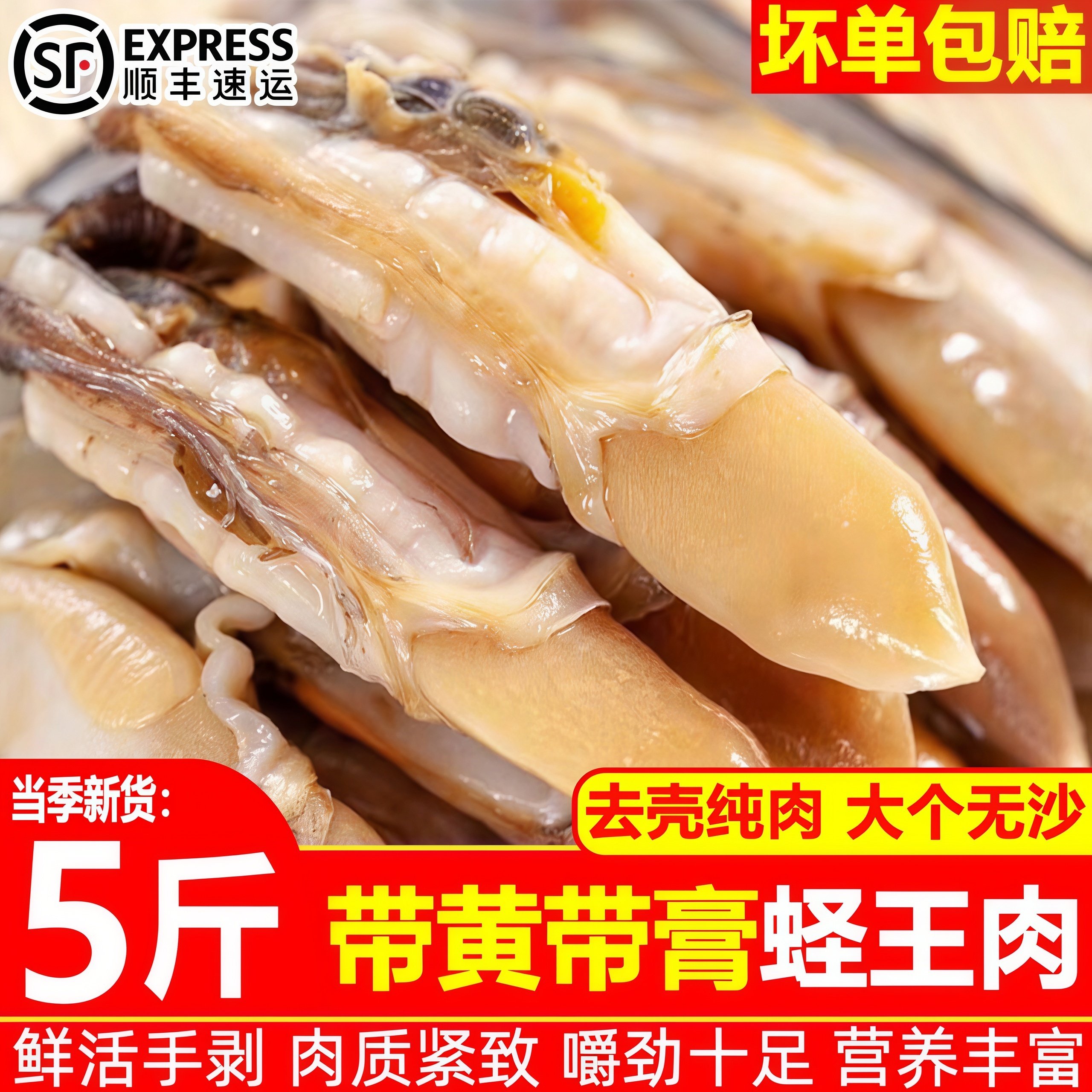 熟冻去壳速冻蛏王肉大个冷冻蛏子肉海鲜水产鲜活圣王肉竹蛏肉顺丰,水产肉类/新鲜蔬果/熟食,蛏子,淘宝优惠券,粉丝福利购,淘宝优惠卷