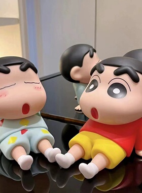 蜡笔小新手机支架手办模型公仔手机座创意桌面摆件玩偶送女友礼物