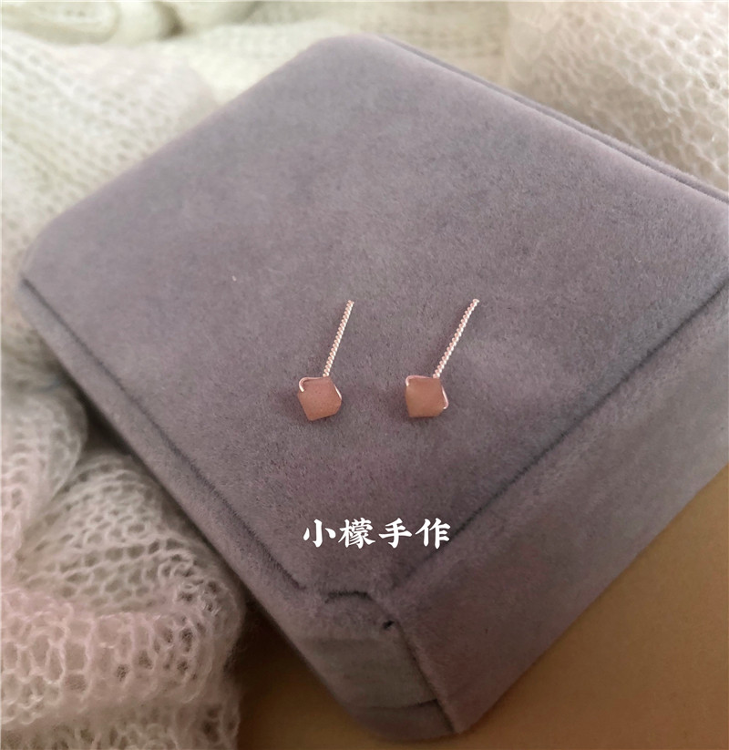 月光石钻石耳钉养耳耳饰防过敏