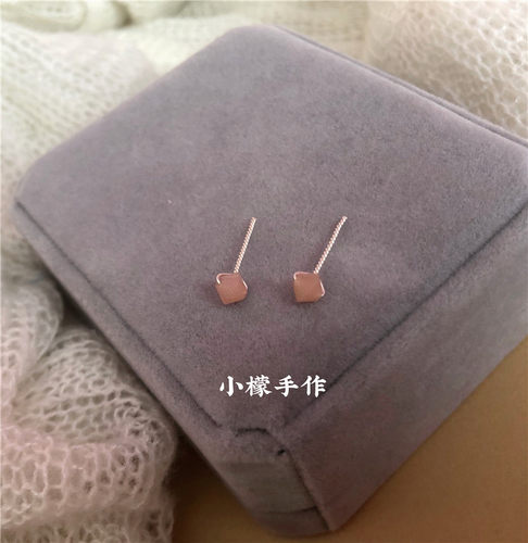 月光石钻石耳钉养耳耳饰防过敏