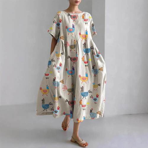 Women's plus size short sleeved dress 女士大尺码短袖洋装