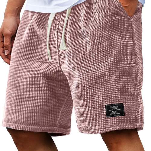 Men's casual loose and breathable five quarter pants男装读库
