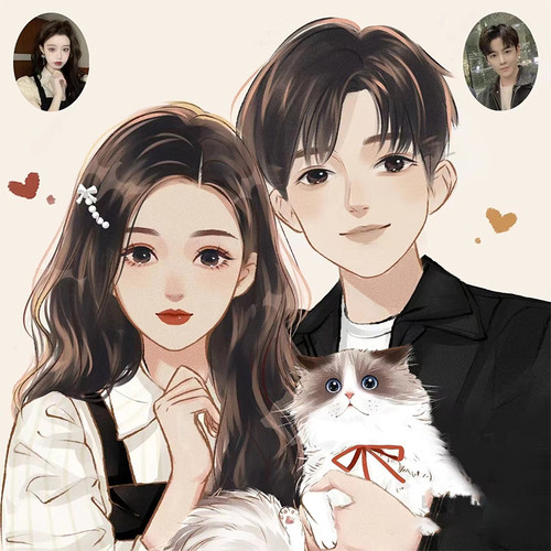 照片转Q版手绘头像定制情侣原创设计约稿卡通人物原创动漫微信