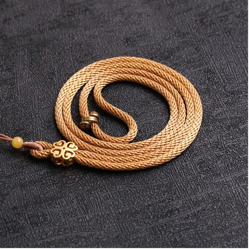 柔软舒适吊坠绳八股辫手工编织项链绳黄金绳饰品绳子脖子挂绳