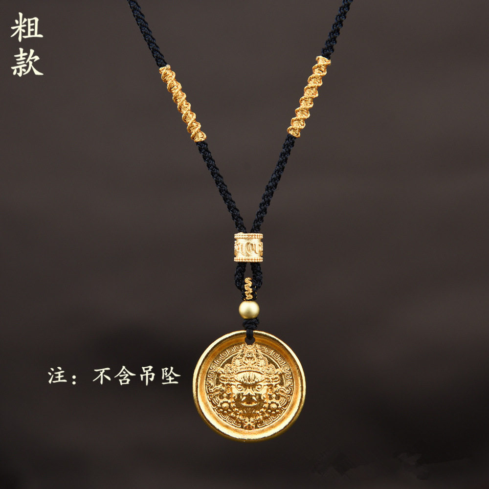 手工编织吊坠挂绳佛头黄金玉佩挂件绳子女款项链绳挂坠绳配绳挂脖