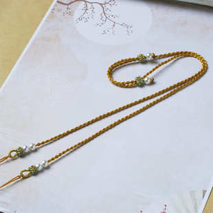 爆款手工锦鲤编绳项链绳子编织锁包双耳锁骨吊坠弯管挂绳可调节