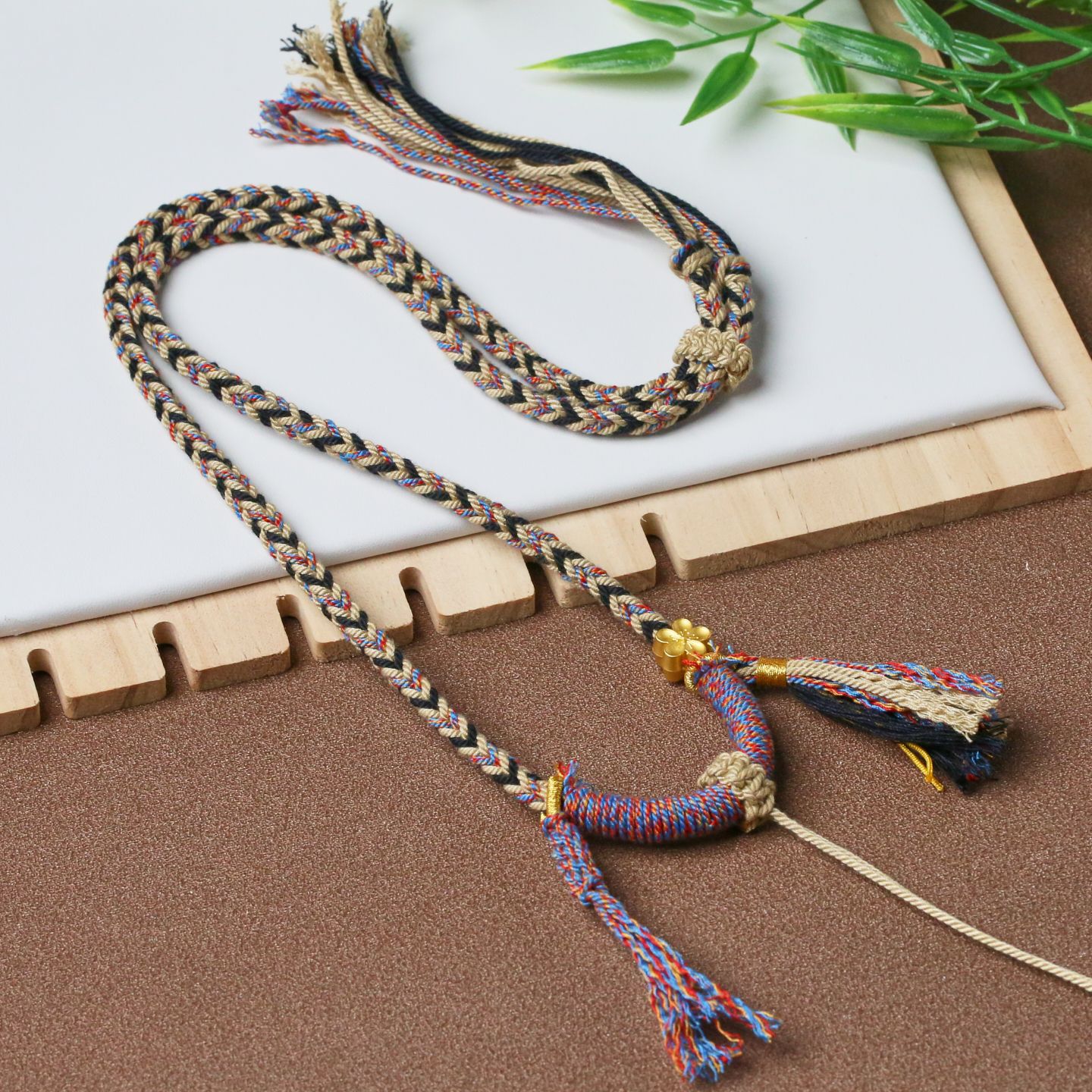 藏式手工编绳 唐卡吊坠绳 佛牌高档挂绳蜜蜡项链绳手搓棉线民族风