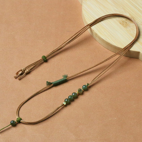 高档细款蜡皮绳玉石专用绳可调节挂饰绳子编绳成品项链吊坠配绳