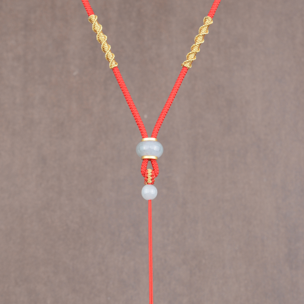 翡翠挂脖吊坠挂绳男款女款项链挂件绳子玉器玉石玉牌和田玉挂坠绳