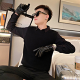 LV11/P88控118 秋冬社会小伙百搭休闲假两件翻领毛衣衬衫黑首1,男装针织衫/毛衣,星座305B,四季星座 LV11/P88控118 秋冬社会小伙百搭休闲假两件翻领毛衣衬衫黑首1,男装针织衫/毛衣,星座305B,四季星座