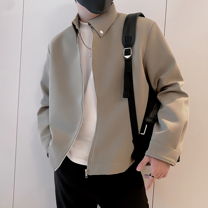 JK314/P108控148秋季小伙美式痞帅飞行员立领夹克短款外套男米首1,男装夹克,星座305B