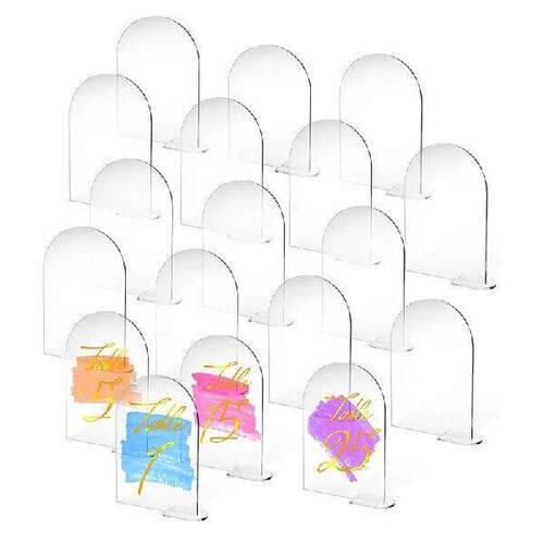 SHGO-50 Sets 4 X 6 Inch Clear Arch Acrylic Sign With Stand
