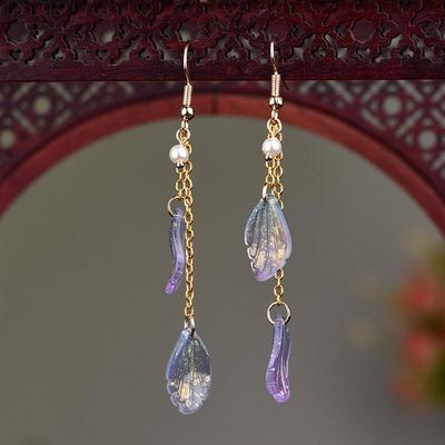 Earrings Long Earrings Vintage Earrings with Chinese Clothes