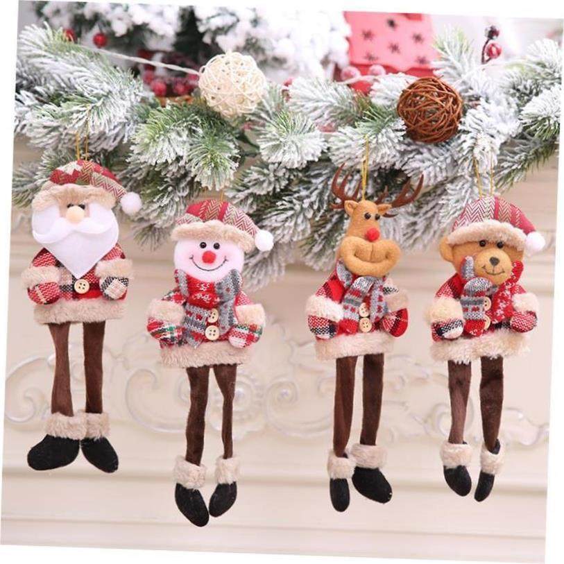 Doll pendant gingham hanging legs christmas decoration tree