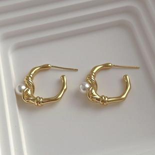 Elegant Earrings Simple Pearl Women imitatoon Advanced