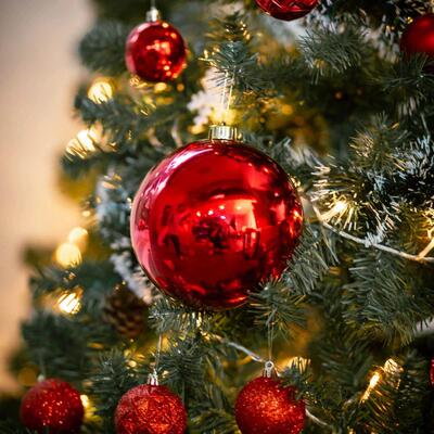 Christmas decorations red Ball 15cm Decorative Ornaments Ide