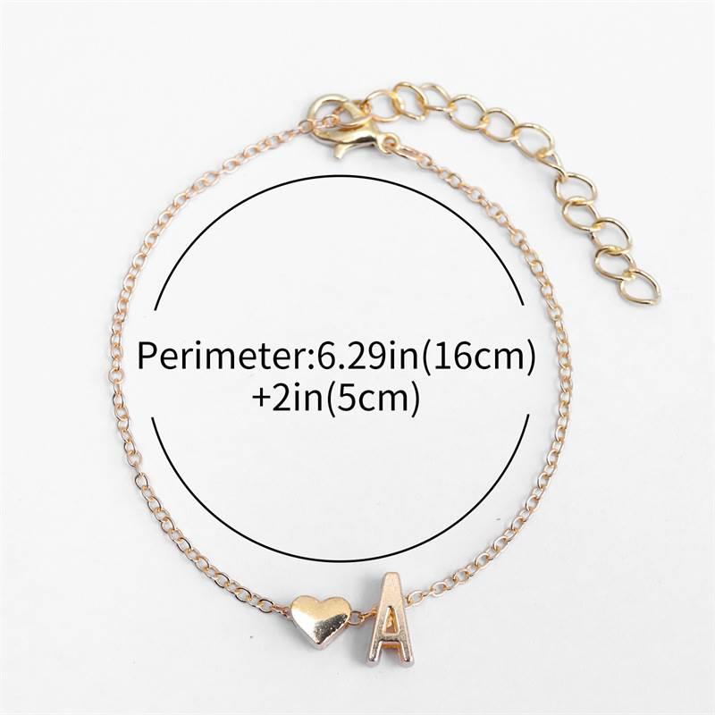 欧美26个英文字母手链手镯 26 English alphabet bracelet women