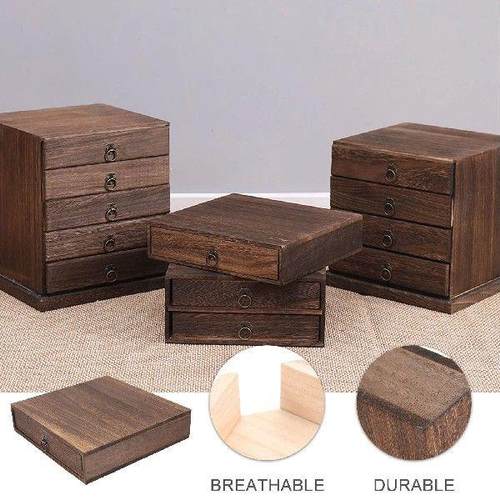 Drawer Tea Box Wooden Boxes of You for Vintage Chest with