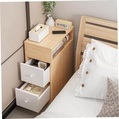 Mini Bedside Table Ultra Narrow Rounded Corner Locker